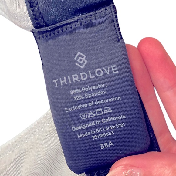 ThirdLove Kinetic Adjustable Sports Bra Blue / Turquoise 38A - Picture 2 of 7